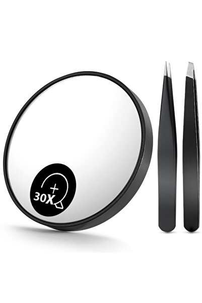 Choice1 30X with tweezers 1/3/6pcs Magnifying Mirror and Eyebrow Tweezer Set,...