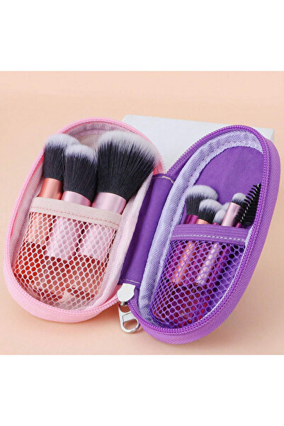 Choice1 MULTI 10pcs Pink Makeup Brush Set for Beginners Mini Portable Foundat...
