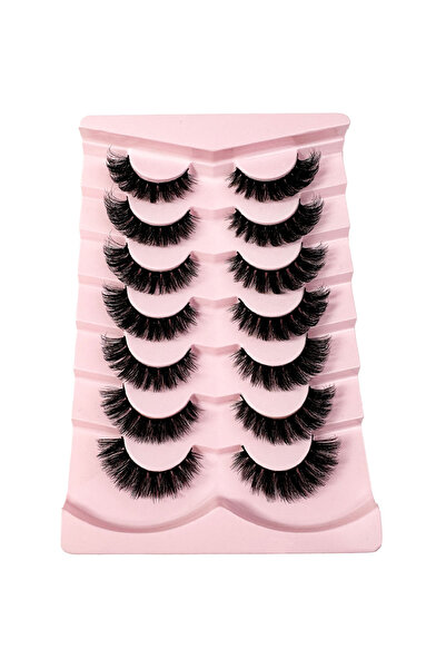 Choice4 7Pairs7050 New 3D Mink Lashes Cat Eyelashes Fluffy Wispy Volume Lashe...