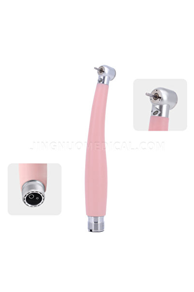 Choice1 مقبض أسنان وردي اللون بفتحتين مزود بإضاءة LED، عالي السرعة، مزود بثلا...