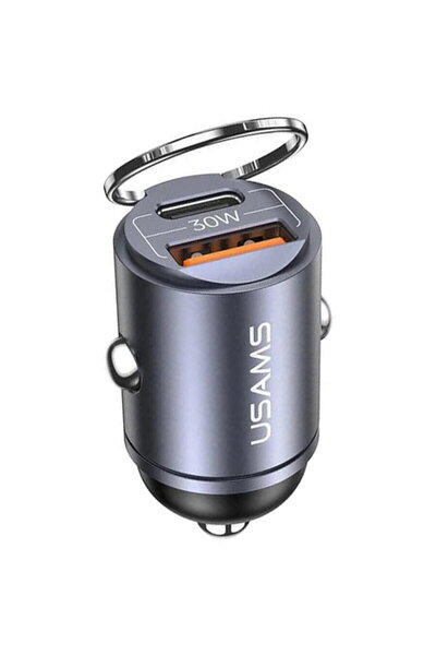 Usams C38 US-CC206 CC206CC01 Încărcare rapidă USB-A + USB-C 30W Gri