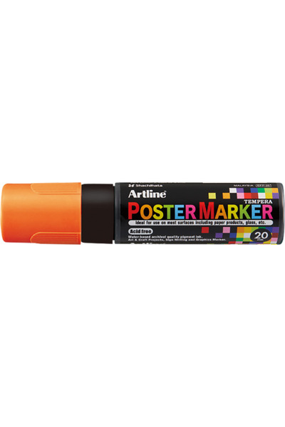 artline ARTLINE poster marker, plastic body, beveled tip 20mm - fluorescent o...