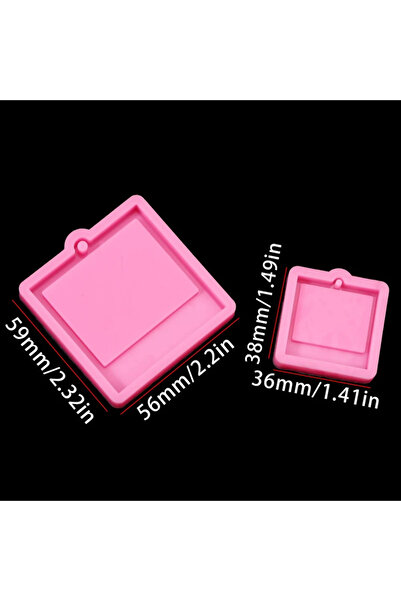 choice2 قالب سيليكون لسلسلة مفاتيح إطار صور (قطعة واحدة/قطعتين)، قلادة على شك...