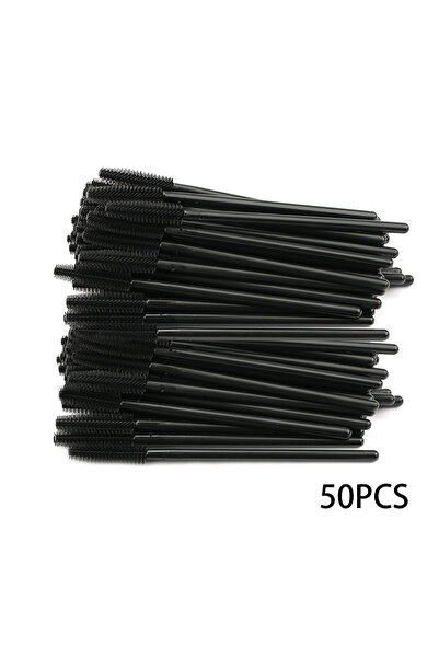 Choice5 فرشاة رموش سوداء 50 قطعة، فرشاة سيليكون لتطبيق جل الماسكارا، فرشاة ما...