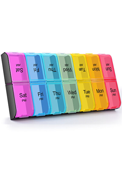 Choice منظم حبوب كبير جدًا، علبة حبوب أسبوعية كبيرة جدًا صباحًا ومساءً، علبة ...