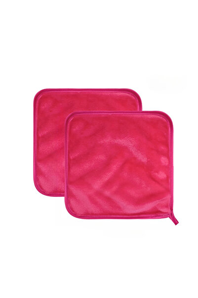 Choice قطعتان من وسادات إزالة المكياج الوردية، قطعتان من وسادات قطنية قابلة ل...