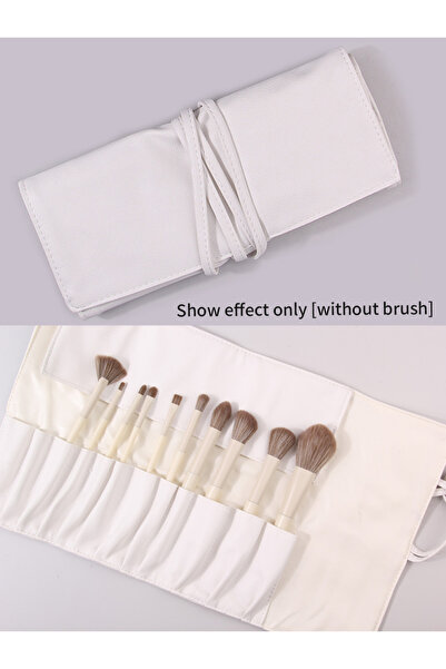 Choice Ivory Large capacity PU leather waterproof black makeup brush bag, por...