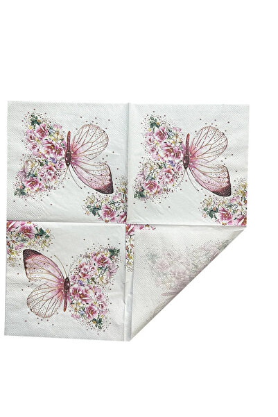 Choice 20pcs 20pcs 33cm 2Layer New Butterfly Printed Napkins Pink Butterfly F...