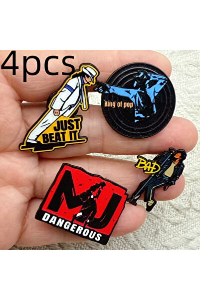 Choice 4 قطع من دبابيس مينا مطلية بالفضة، تحمل شعار فرقة RK، عازف جيتار، هدية...