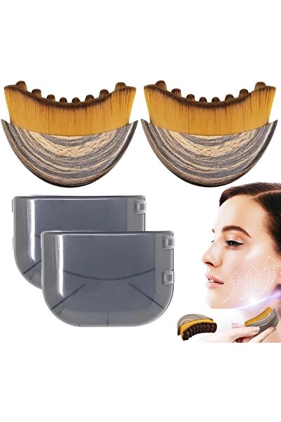 Choice فرشاة تدليك الوجه اللمفاوي (قطعتان) - أداة تحديد ملامح الوجه بالفرشاة ...