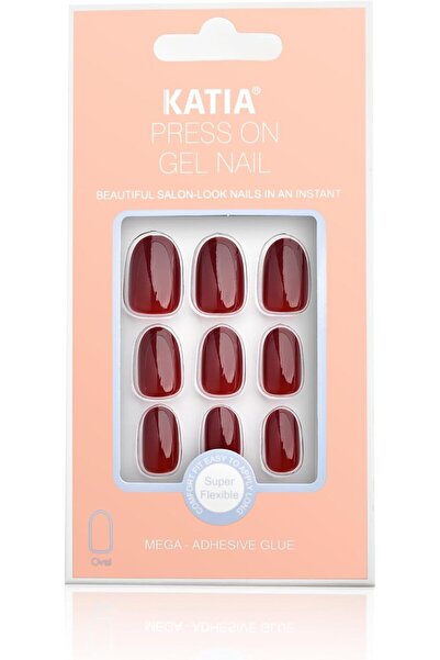 KATIA Katya Full Cover Nail, Dark Red Glossy