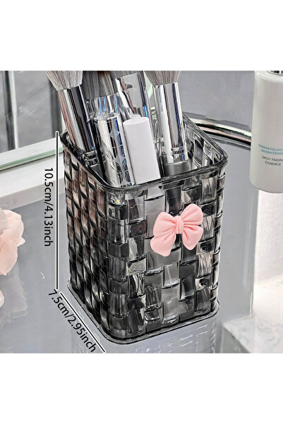 Choice 1pc Clear Acrylic Makeup Brushes Storage Box Desk Cosmetic Organizer L...