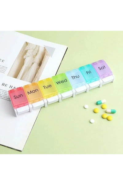 Choice 7-frame 7 Boxes a Week Piano Press Pill Box Portable Single Row Pill B...