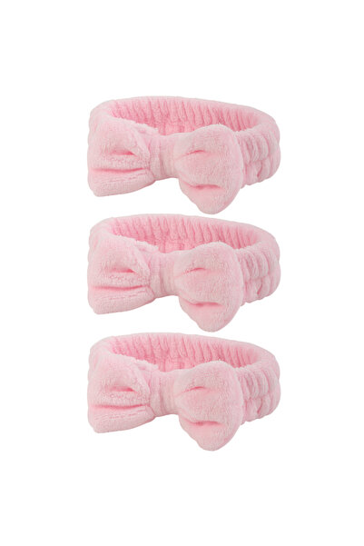 Choice طقم مكون من 3 قطع: ربطة رأس على شكل فيونكة، ربطة معصم، منشفة، مطاط ناع...