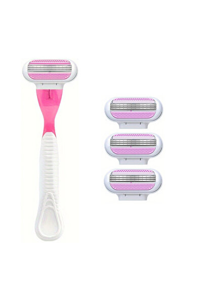 Choice6 مجموعة شفرات حلاقة آمنة للنساء لإزالة شعر منطقة البكيني، تتضمن مقبضًا...