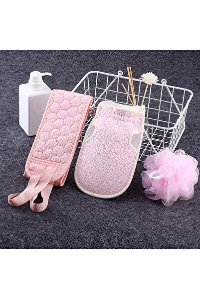 Choice1 Pink 3 Colors Three-piece Bath Set, Rub Bath and Bath Artifact, House...