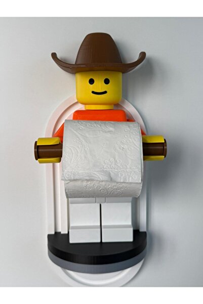 ÖZTÜRK MAKİNE Toilet Paper Holder Toilet Roll Holder Cowboy-2 Hat-Wearing Mod...