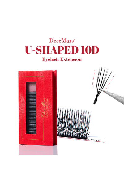 Choice19 وصلات رموش سوداء على شكل حرف U من ديسي مارس، مقاس 8-14 مم، سمك 0.07 ...