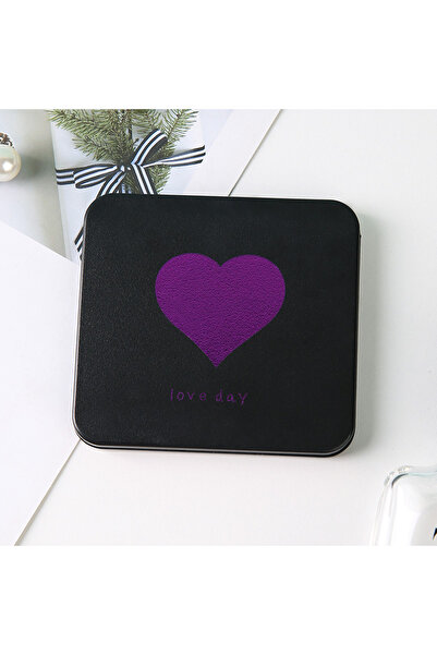 Choice A033-1 Black Heart Mini makeup mirror, portable small mirror for girls...