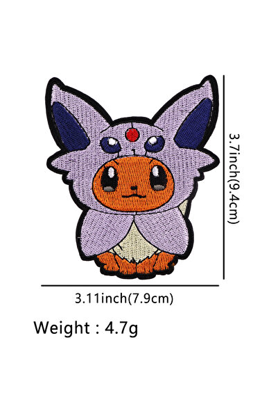 Choice رقعتان مطرزتان لطيفتان لشخصية إيفي، رقعتان لطيفتان على شكل بطة وسلحفاة...