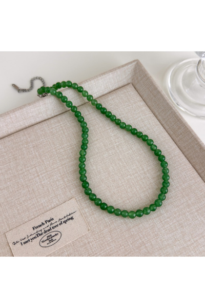 Choice 27555B 6 مم قلادة من الخرز الأخضر اليشم المستوحى من فيلم ساحر أوز، بتص...