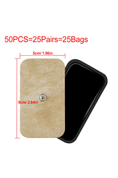 Choice1 50 قطعة من وسادات الاستبدال لجهاز TENS، مقاس 5×9 سم، أقطاب كهربائية خ...