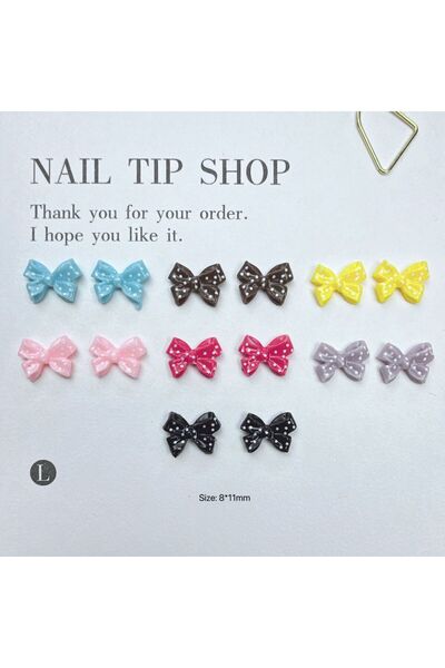 Choice مجموعة متنوعة - 100 قطعة، 100 قطعة/عبوة، زينة أظافر على شكل فيونكة أمي...