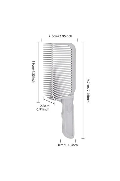 Choice مشط احترافي لقص الشعر ومزجه وقصه للرجال، مقاوم للحرارة، رمادي