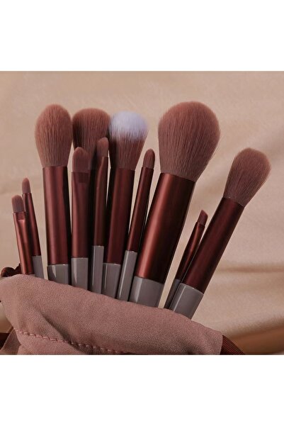 Choice4 C505-Brown velvetbag 13 Pcs Makeup Brushes Set Eye Shadow Foundation ...