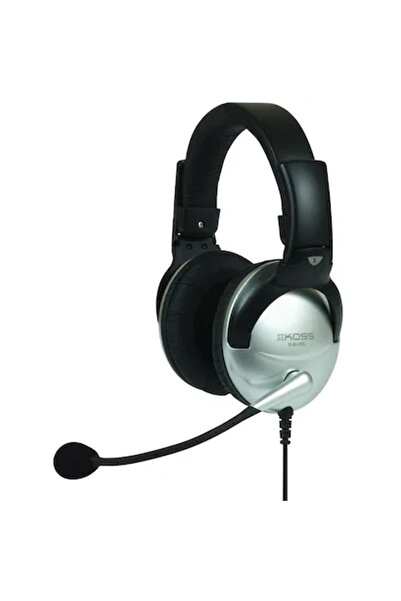 KOSS SB45 USB Headsets, Over-Ear, Wired, Microphone, Silver/Black