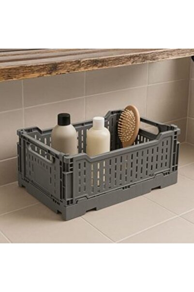 SHOPIENS Black Foldable Plastic Box 27 x 17 x 10.5 cm - 4 L