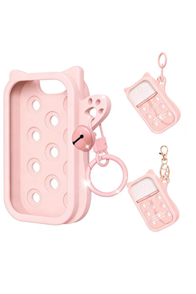 choice2 علبة بخاخ معقم اليدين من السيليكون الوردي، سعة 1 أونصة سائلة، ملحق أن...