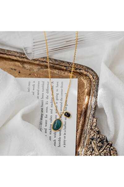 Choice N1333 DIEYURO 316L Stainless Steel New Arrival Elegant Green Black Sto...