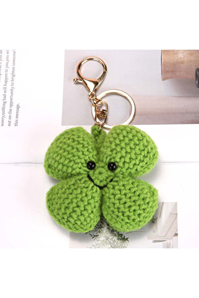 Choice Four-Leaf Clover Lucky Four-Leaf Clover Keychain, Cute Heart Shaped Ha...