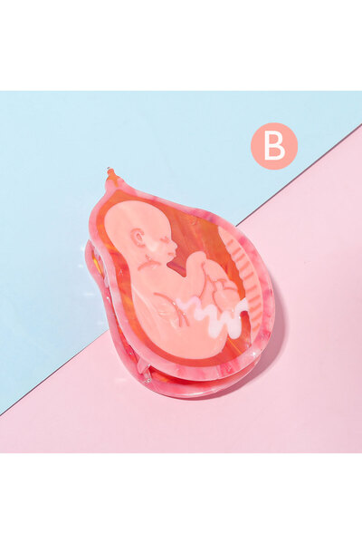 Choice H1452 مشبك شعر طبي مبتكر قطعة واحدة، قابل للتخصيص، على شكل بطن ومعدة و...