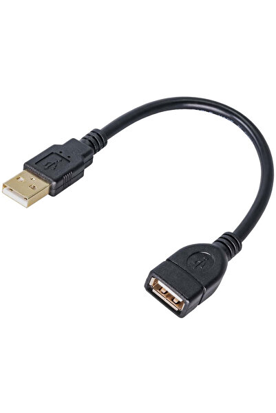 Akyga Prelungitor cablu, AK-USB-23, USB 2.0 tata la USB 2.0 mama, 0.15m, Negru