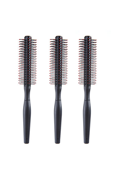 Choice Black-3pcs 1/3pcs Professional Anti-static Cylindrical Bristle Curly H...