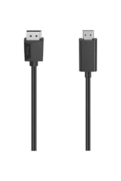 Hama Video Cable, DisplayPort Plug - HDMIв„ў Plug, Ultra-HD 4K, 1.50 m