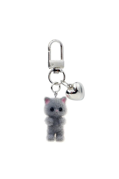 Choice style 4 1pcs Sweet 3D Flocking Kitten Keychain Cat Couple Mobile Phone...