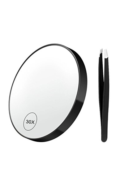 Choice black 30X Magnification Makeup Mirror 3.5" with LED Light & Suction Cu...