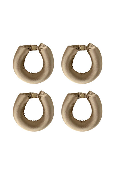 Choice 4 قطع من بكرات الشعر الذهبية بدون حرارة، قضيب تجعيد ساتان، طوق رأس، بك...