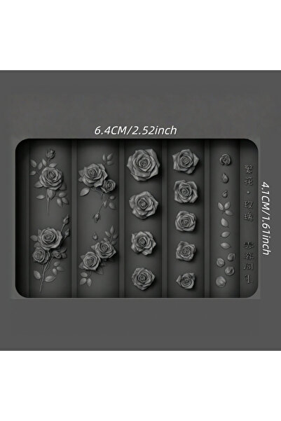 Choice A5 Transparent Silicone Nail Art Mold Rose Flower Petal Branch Leaf 3D...