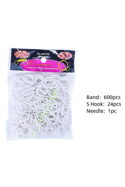 Choice White 600pcs Loom Bands Kit Bracelet Making Kit for Kids Elastic Weavi...