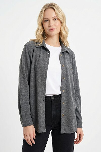 Rays 3081A Front Buttoned Shirt Anthracite