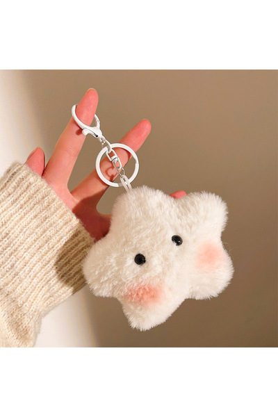 Choice ميدالية مفاتيح على شكل نجمة خماسية، بتصميم كوري لطيف ورسوم متحركة، مصن...