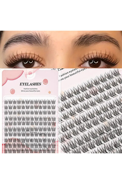 Choice مجموعة رموش صناعية سهلة الاستخدام، كثيفة بتصميم كرتوني مع مظهر طبيعي، ...