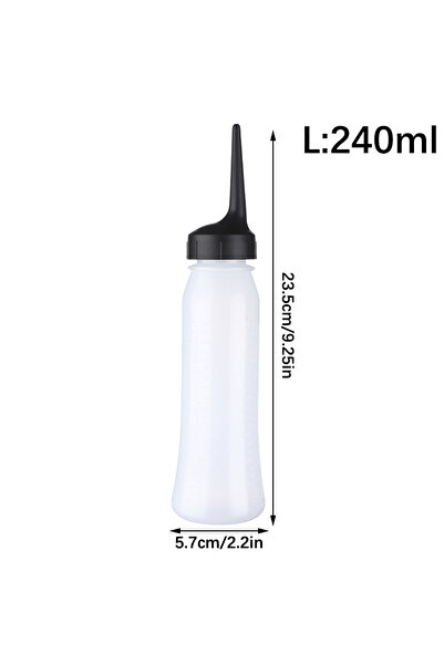 Choice L 120ml 240ml Plastic Salon Hair Color Applicator Bottles Scale Hairdr...