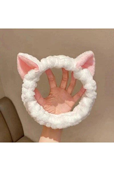 Choice WHITE CNKESS Hairband Cat Coral Plush Headband Cute Soft Hair Bow Head...