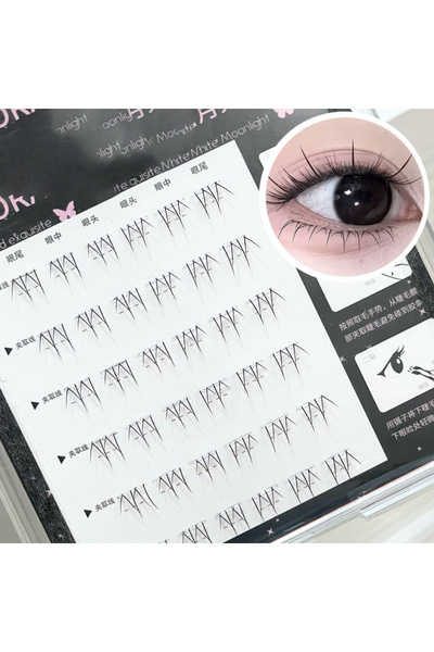 Choice AIE304 White Moonlight Exquisite Simple Lower Lashes Glue-Free Self-Ad...