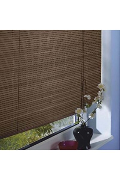 SHOPIENS Dark Brown Bamboo Blind for Window 90 x 180 cm